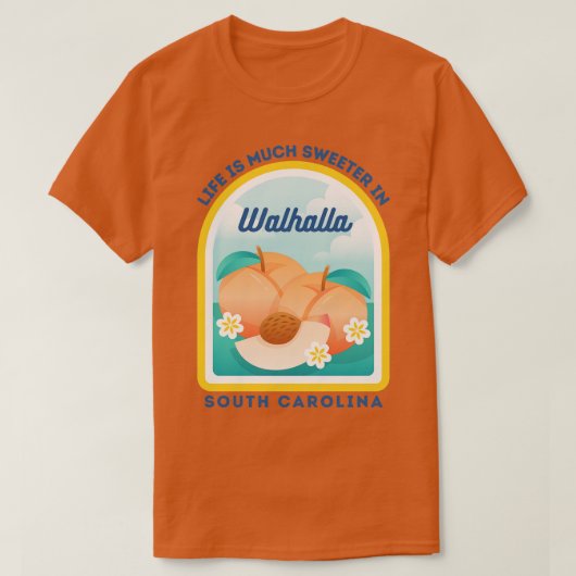 Walhalla South olina SC Peach Tourist Souvenir T-Shirt (Design vorne)