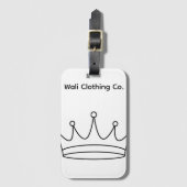 Wali Clothing Co. Gepäckanhänger (Vorderseite Vertikal)