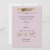 Walima Hochzeitsfeier Einladung (Rückseite)