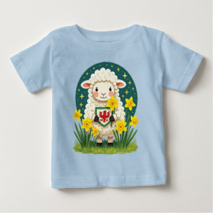 Walisches Frühlingslamm, süßes St. Davids-Tag-Desi Baby T-shirt
