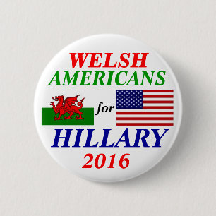 Waliser-Amerikaner für Hillary Clinton Button
