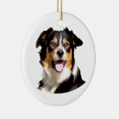 Waliser-Border-Collie Keramik Ornament (Rechts)