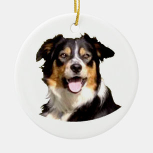 Waliser-Border-Collie Keramik Ornament
