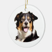 Waliser-Border-Collie Keramik Ornament (Links)