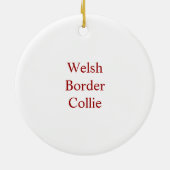 Waliser-Border-Collie Keramik Ornament (Hinten)