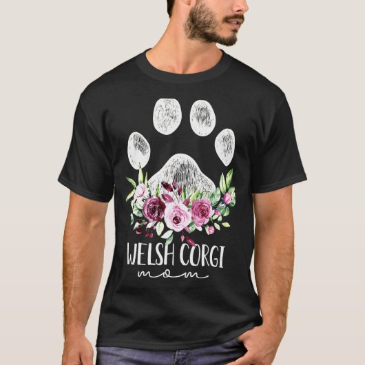 Waliser Corgi-Hundemutter T-Shirt (Vorderseite)