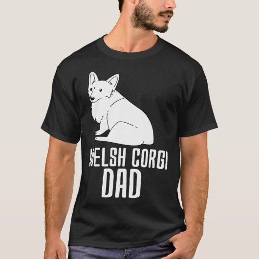 Waliser Corgi Vater T-Shirt (Vorderseite)