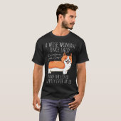 Waliser Corgi-Zitat T-Shirt (Vorne ganz)