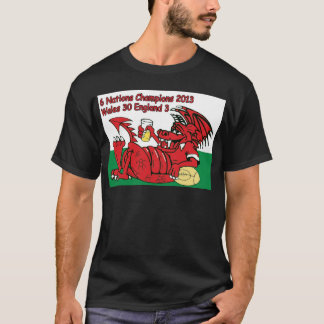Waliser-Drache, 6 Nations-Meister, Wales V England T-Shirt