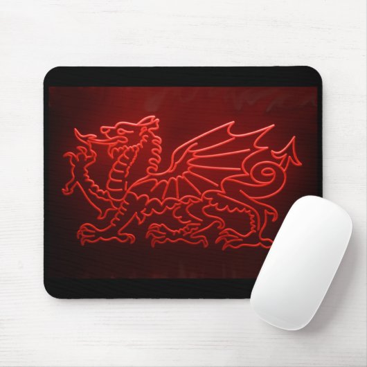 Waliser-Drache NeonMosepad, Mousemat Mousepad (Mit Mouse)