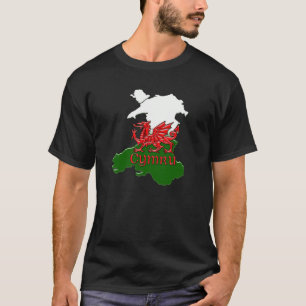 Waliser-Drache T-Shirt prägeartiges Wales St Davi