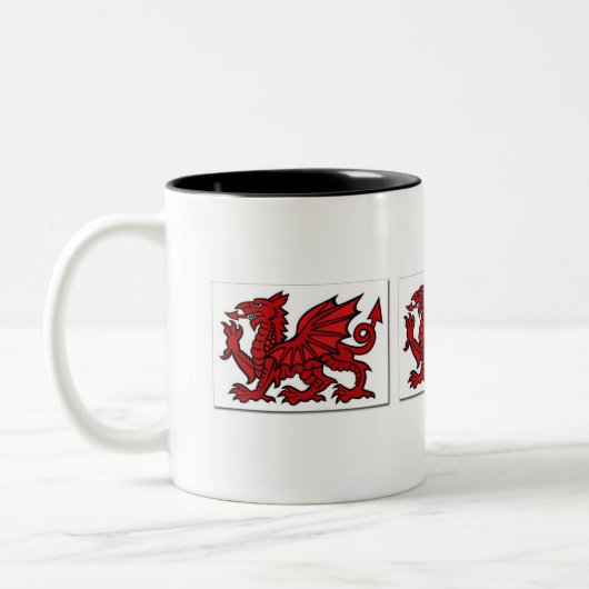 Waliser-Drache-Tasse Zweifarbige Tasse (Links)