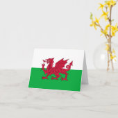 Waliser-Dracheflagge Karte (Gelbe Blume)