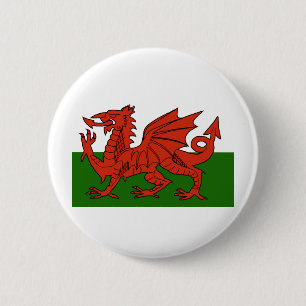Waliser-Flagge Button
