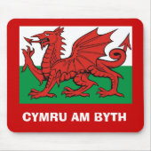 Waliser-Flagge, "Cymru morgens byth", der rote Mousepad (Vorne)