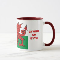 Waliser-Flagge, "Cymru morgens byth", der rote