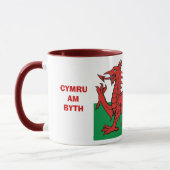 Waliser-Flagge, "Cymru morgens byth", der rote Tasse (Links)