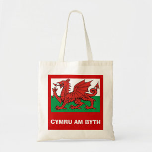 Waliser-Flagge, "Cymru morgens byth",    der rote Tragetasche