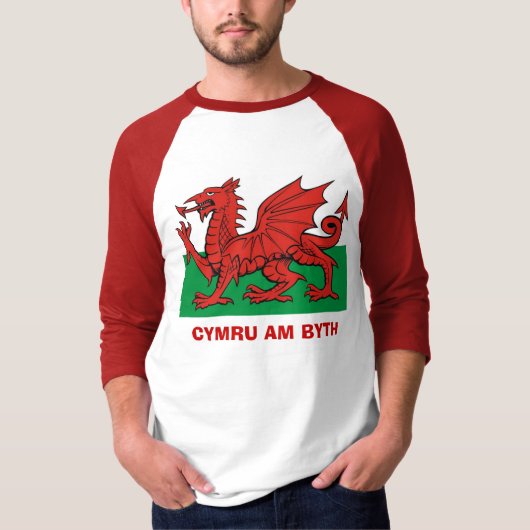 Waliser-Flagge, Cymru morgens byth T-Shirt (Vorderseite)