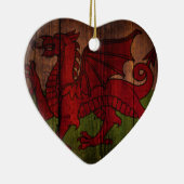 Waliser-Flagge Keramikornament (Rechts)