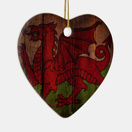 Waliser-Flagge Keramikornament (Rechts)