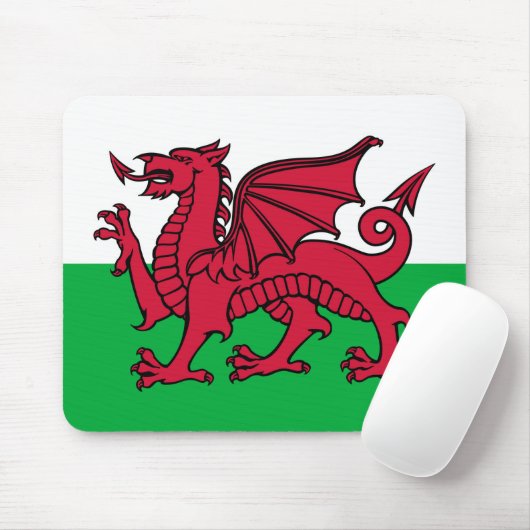 Waliser-Flagge Mousepad (Mit Mouse)