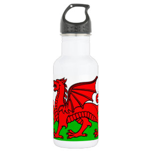 Waliser-Flagge Trinkflasche