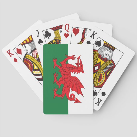 Waliser-Flaggen-Spielkarten Spielkarten (Rückseite)
