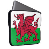 Waliser-Flaggenlaptopkasten Laptopschutzhülle (Vorne Rechts)