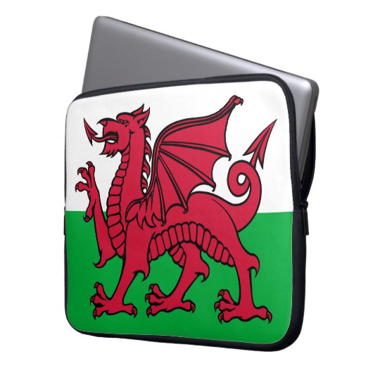 Waliser-Flaggenlaptopkasten Laptopschutzhülle (Vorderseite Links)