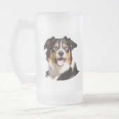Waliser-Grenzcollie-Bier-Tasse Mattglas Bierglas (Links)
