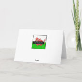 Waliser-Gruß, Ren, Spaß-Weihnachtskarte Feiertagskarte (Rückseite)