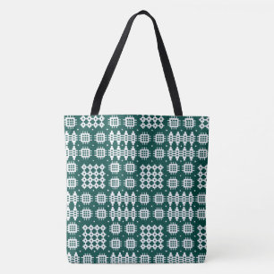 Waliser-Imitat-Tapisserie-Weiß auf dunkelgrünem Tasche