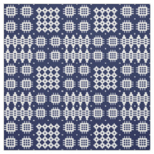 Waliser-Imitat-Tapisserie weißes ondark Blau Stoff