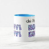 Waliser-Kaffee-Tasse: Hoffi Coffi, lila Muster Tasse (Zentrum)