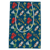 Waliser-Kostüm und Embleme, blaue mittlere Geschenktüte (Rückseite)