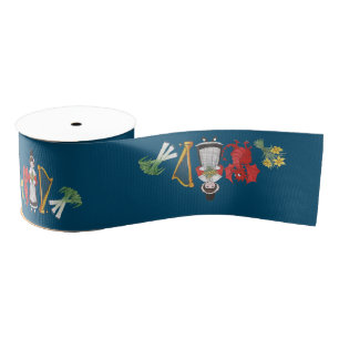 Waliser-Kostüm und Embleme, blaue Spule des Bande Ripsband