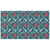 Waliser-Kostüm und Embleme, blaue Tischdecke (Vorderseite (Horizontal))