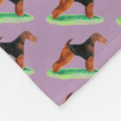 Waliser oder Airedale Terrier Fleecedecke (Ecke)