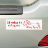 Waliser-Pony u. Pfeiler-Gesellschaft von Amerika Autoaufkleber (Auf Auto)