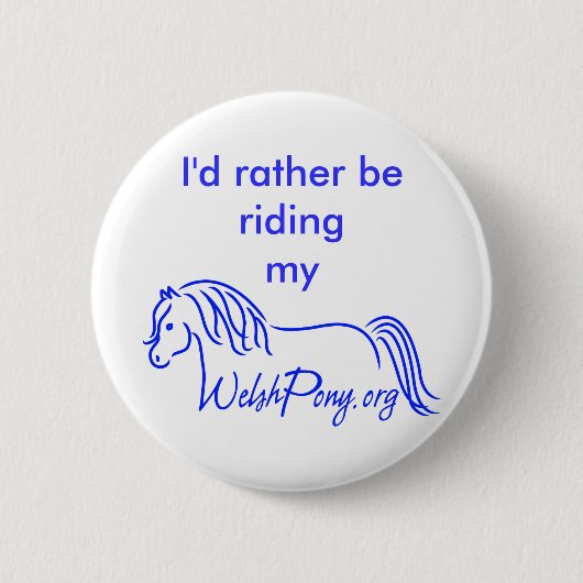 Waliser-Pony u. Pfeiler-Gesellschaft von Amerika Button (Vorderseite)