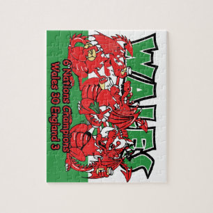 Waliser sechs Nations-Rugby-Meister, W 30-3 E Puzzle