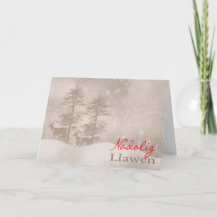 Waliser-Sprachfrohe Feiertage stilvolles Feiertagskarte