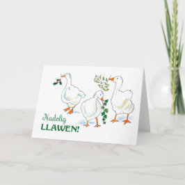 Waliser-Sprachgruß-Weihnachtsgans-Karte Feiertagskarte