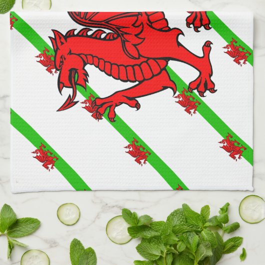 Waliser stripes Flagge Handtuch (Gefaltet)