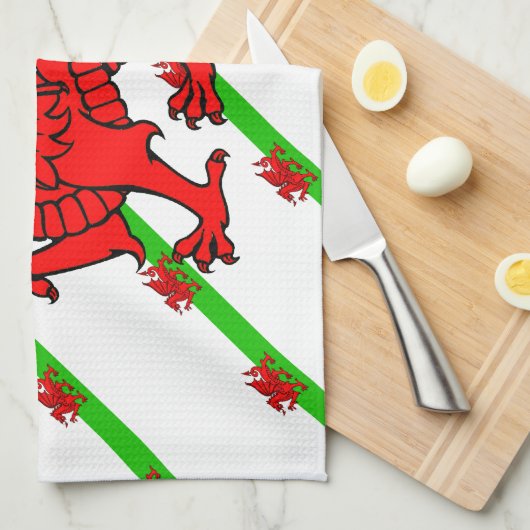 Waliser stripes Flagge Handtuch (Viertel Falte)