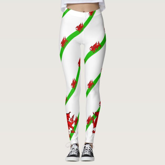 Waliser stripes Flagge Leggings (Vorderseite)