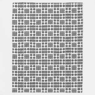 Waliser-Tapisserie-Muster-Schwarz-weiße Fleecedecke