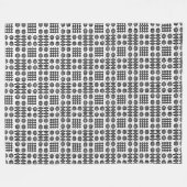 Waliser-Tapisserie-Muster-Schwarz-weiße Fleecedecke (Vorderseite (Horizontal))