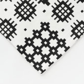 Waliser-Tapisserie-Muster-Schwarz-weiße Fleecedecke (Ecke)